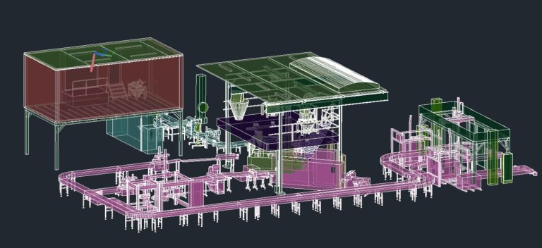 herinrichting fabriek obv 3d inmeting met laserscanner