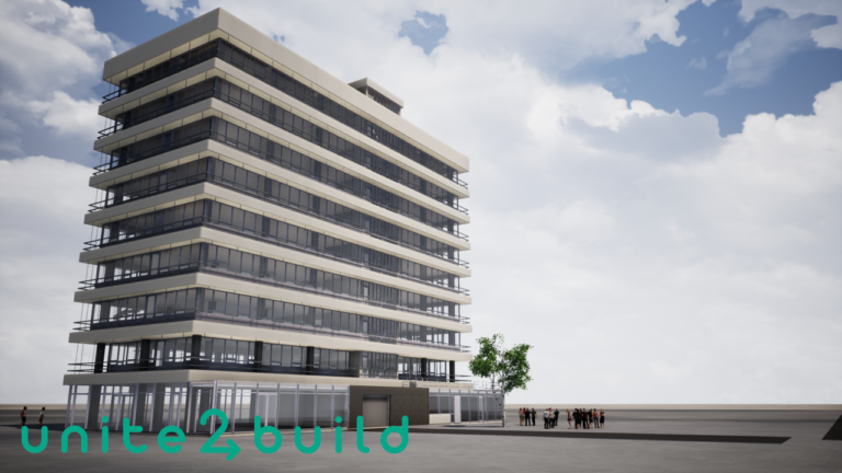 3d model voor transformatie van kantoor naar appartementen