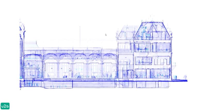 pointcloud station groningen doorsnede